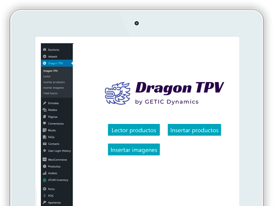 Captura web Dragon TPV tablet